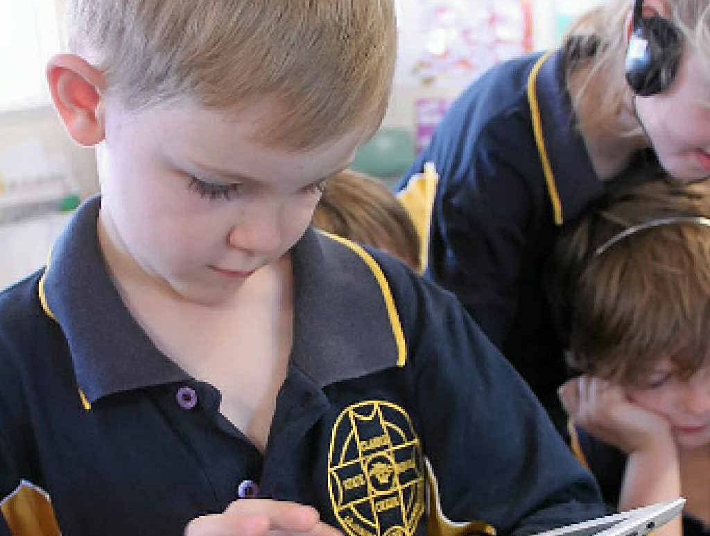 CHANGE AHEAD: Cameron Hill, six, is one of the Clarke Creek students who will attend high school in Year 7. CHANGE AHEAD: Cameron Hill, six, is one of the Clarke Creek students who will attend high school in Year 7.